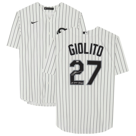 Lucas Giolito Chicago White Sox Fanatics  Autographed White Nike Replica Replica Replica Jersey with "No-Hitter 8-25-20" Inscription
