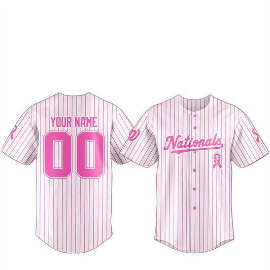 2025 Washington Nationals Breast Cancer Awareness Night Jersey