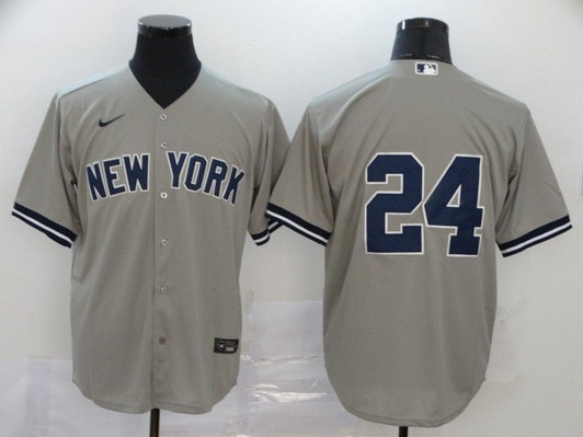 New York Yankees 24 Gary Sanchez 2021 Mlb Grey Jersey