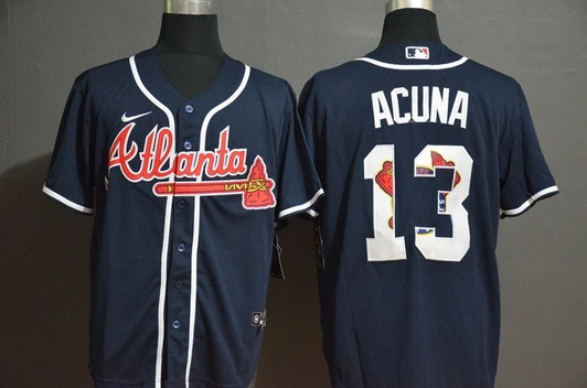 Atlanta Braves Ronald Acuï¿½A Jr. 13 2020 Mlb Black Jersey