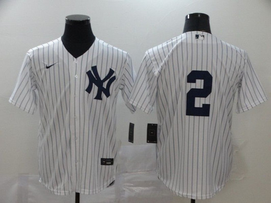 New York Yankees Derek Jeter #2 2020 Mlb White Jersey