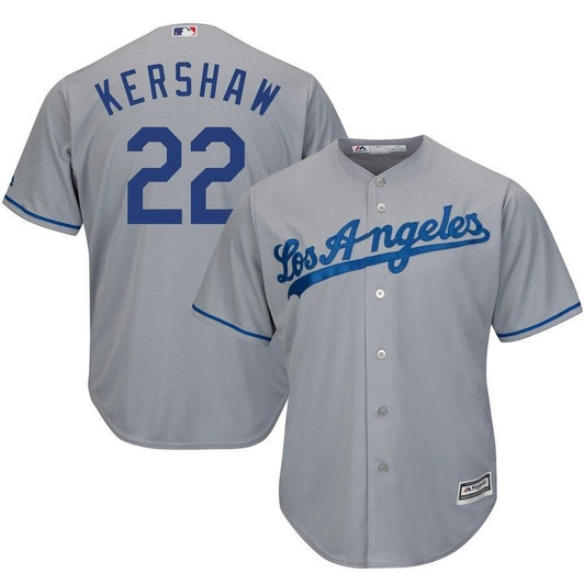 Clayton Kershaw Los Angeles Dodgers Majestic Cool Base Player Gray 3D Jersey