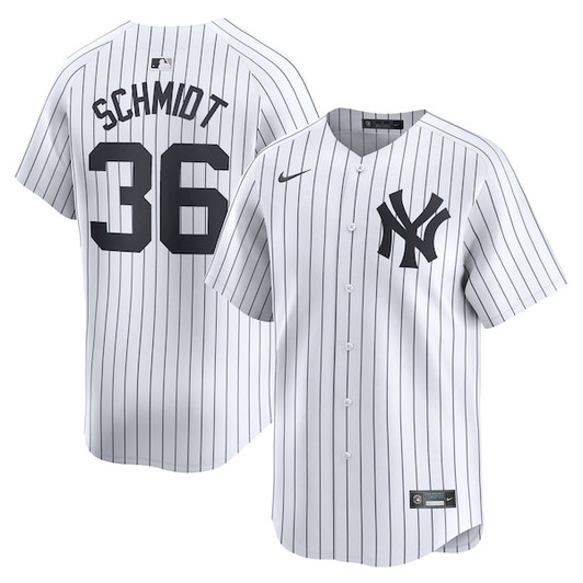 Men's New York Yankees Clarke Schmidt Nike White Home Limited Player Jersey