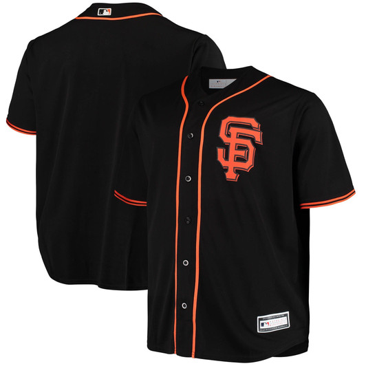 MenS Black San Francisco Giants Big & Tall Alternate Replica Team Jersey