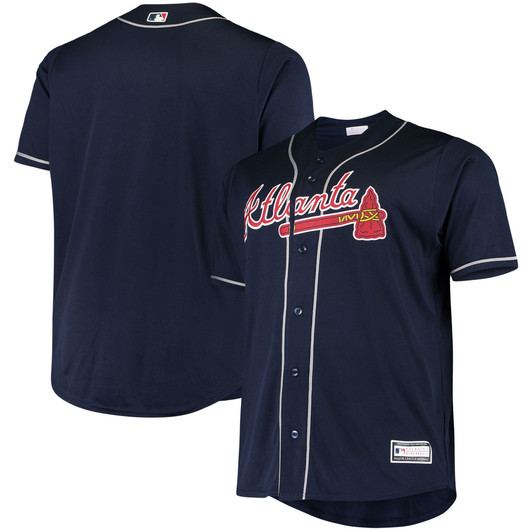MenS Navy Atlanta Braves Big & Tall Replica Alternate Team Jersey