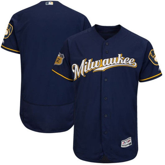 Milwaukee Brewers Dark Blue Mlb 2017 Spring Edition Personalized Jersey