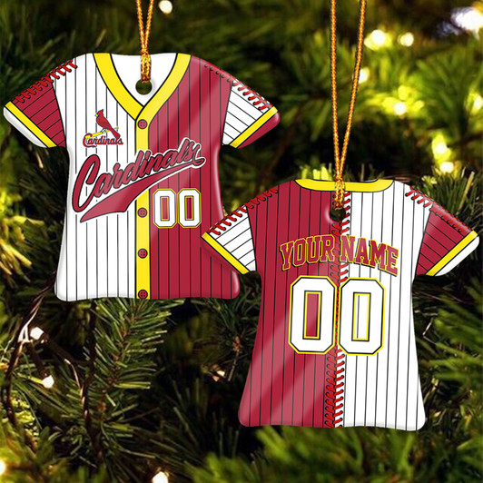 St. Louis Cardinals Champions Throwback Jersey Ceramic Ornament – Personalized Handmade Gift, Custom Name & Number