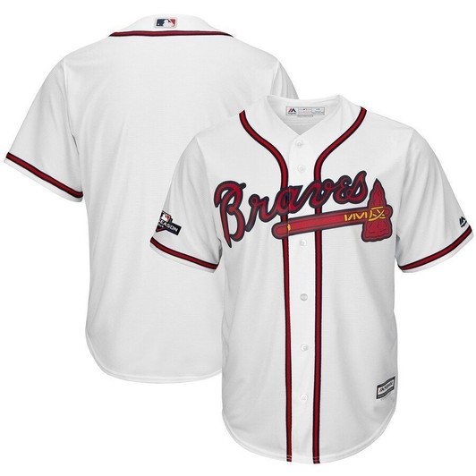 Atlanta Braves Majestic 2021 Postseason Official Cool Base Team Jersey Jersey White