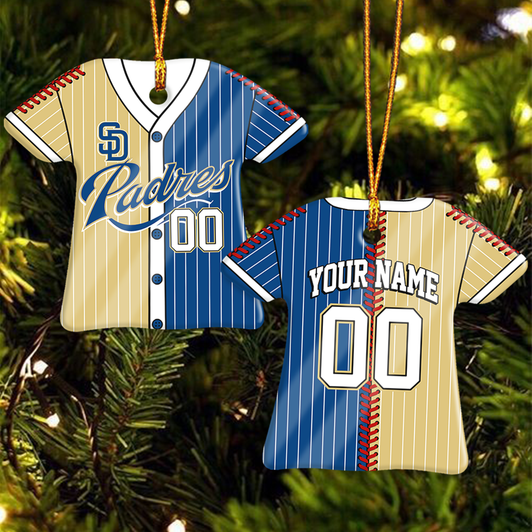 San Diego Padres Champions Throwback Jersey Ceramic Ornament – Personalized Handmade Gift, Custom Name & Number