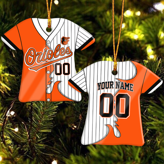 Baltimore Orioles Champions Throwback Jersey Ceramic Ornament – Personalized Handmade Gift, Custom Name & Number