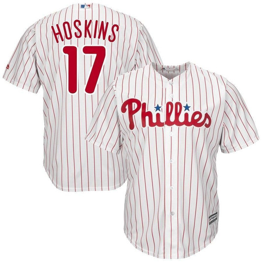 Rhys Hoskins Philadelphia Phillies Majestic Home Official Cool Base Player White 3D Jersey
