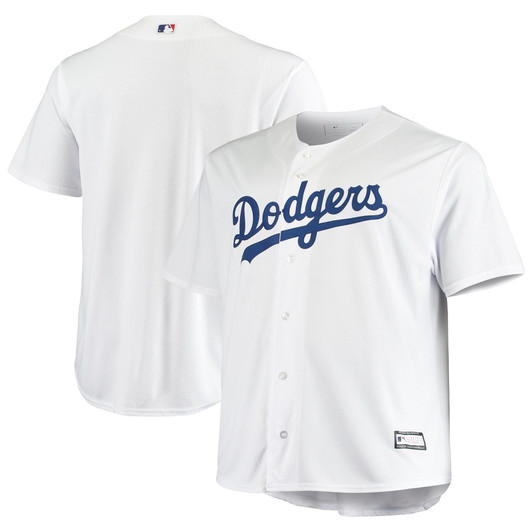 MenS White Los Angeles Dodgers Big & Tall Replica Team Jersey