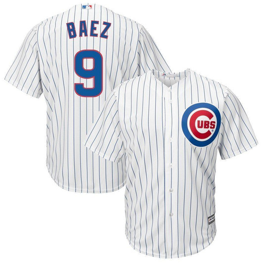 Javier Baez Chicago Cubs Majestic Cool Base Player Jersey Jersey White 2021
