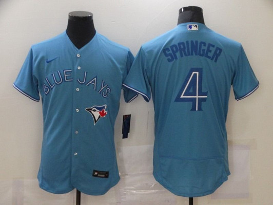 4 Toronto Blue Jays George Springer Blue Jersey
