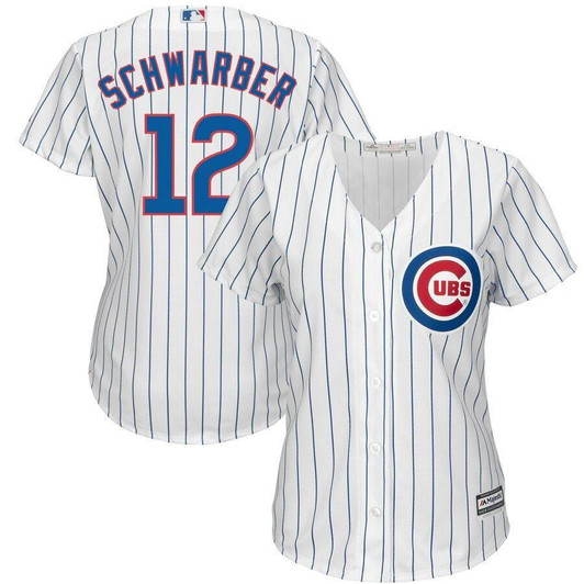 Chicago Cubs Kyle Schwarber Majestic Cool Base Player Jersey White 2019