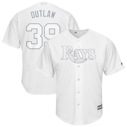 Kevin Kiermaier Outlaw Tampa Bay Rays Majestic 2021 Players Weekend Replica Player Jersey Jersey White 2021