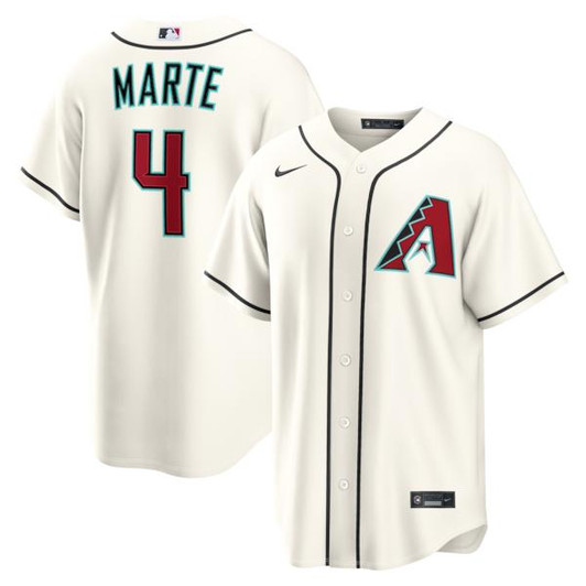 Men's Arizona Diamondbacks Ketel Marte Nike Cream Home Replica Jersey
