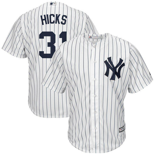Aaron Hicks New York Yankees Majestic Home Cool Base Player Jersey White 2019