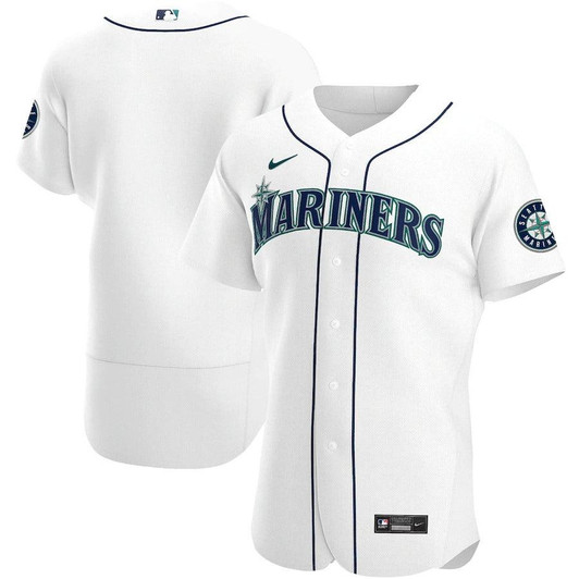 Mens Seattle Mariners Nike Replica Replica White Home  Team Jersey