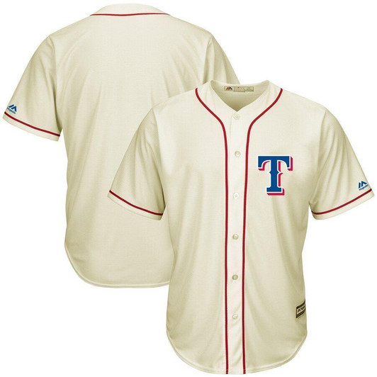 Texas Rangers Majestic Cool Base Ivory Fashion Team Jersey Cream 2019