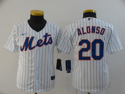 New York Mets Pete Alonso #20 2020 MLB White Jersey