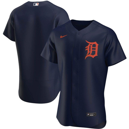 Mens Detroit Tigers Navy Alternate Team Jersey Gift For Detroit Tigers Fans