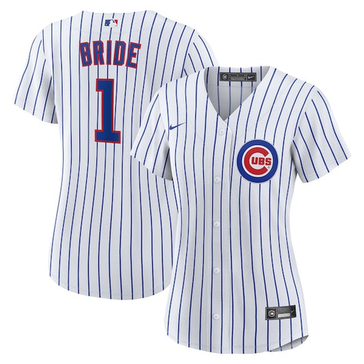Women's Chicago Cubs  Nike White #1 Bride Home Replica Jersey