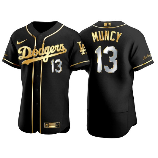 Max Muncy Los Angeles Dodgers 2021 Gold Program #13 Jersey Black Golden 