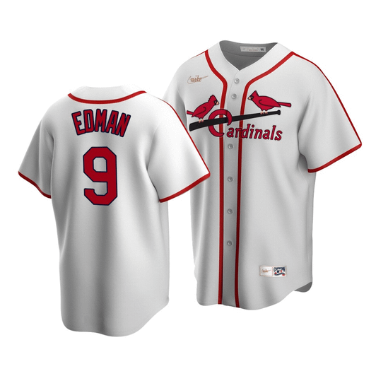Men'S St. Louis Cardinals Tommy Edman #9 Cooperstown Collection White Home Jersey