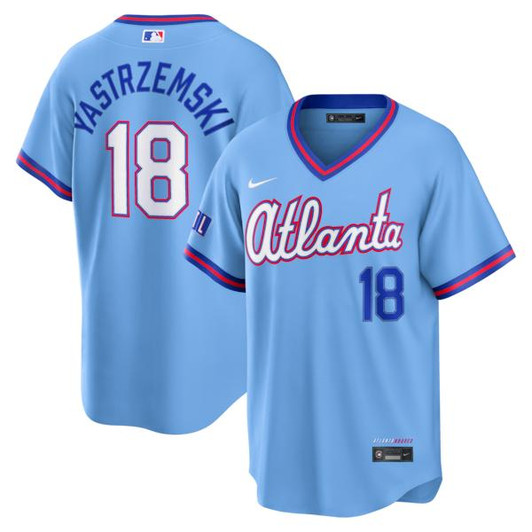 Men's Atlanta Braves Mike Yastrzemski Nike Powder Blue 2026 City Connect Stadium Jersey