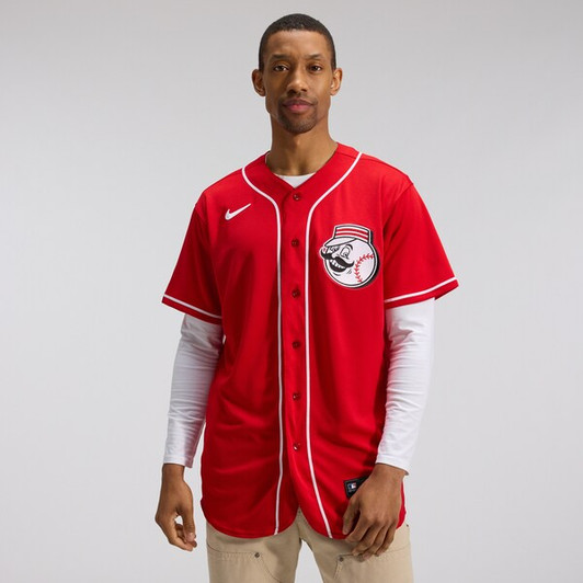 Men's Cincinnati Reds Nike Scarlet Alternate  Team Logo Jersey