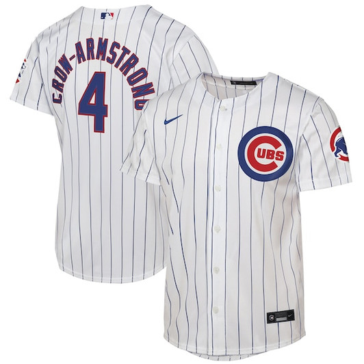 Youth Chicago Cubs Pete Crow-Armstrong Nike White Home Stadium Jersey