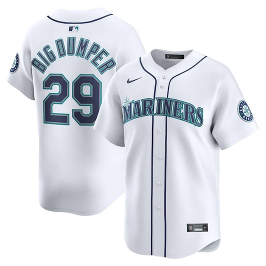 Men's Seattle Mariners Cal Raleigh Nike White Home Limited Player Jersey