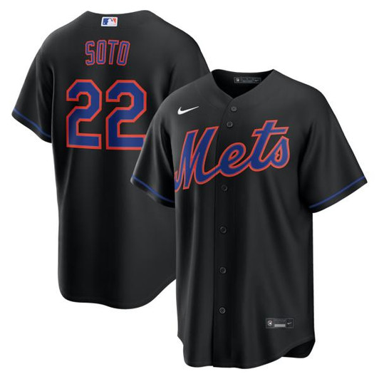 Men's New York Mets Juan Soto Nike Black Alternate Replica Jersey