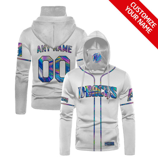 Arizona Diamondbacks #00 3D Personalized White Jersey Style Gift With Custom Number Name For Diamondbacks Fans Masked Hoodie - MLB