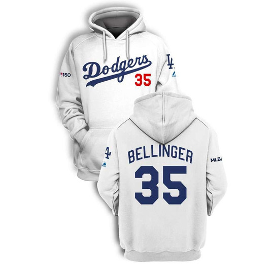 Los Angeles Dodgers Cody Bellinger #35 Mlb White Jersey Style Gift For Bellinger And Dodgers Fans Hoodie - MLB