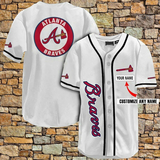 Personalized Custom Name Atlanta Braves All Over Print Baseball Jersey For Fans
