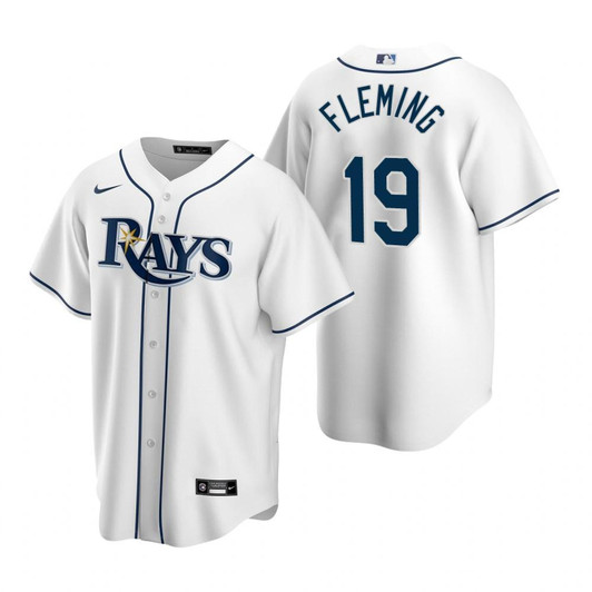 Mens Tampa Bay Rays #19 Josh Fleming Home Wihte Jersey Gift For Rays Fans