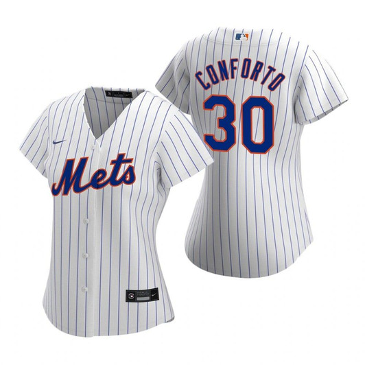 Womens New York Mets #30 Michael Conforto 2020 White Jersey Gift For Mets Fans