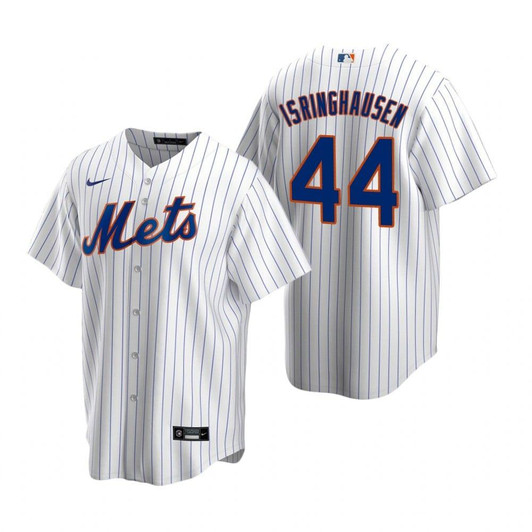 Mens New York Mets #44 Jason Isringhausen 2020 Retired Player White Jersey Gift For Mets Fans