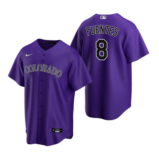 Mens Colorado Rockies #8 Joshua Fuentes Alternate Purple Jersey Gift For Rockies Fans