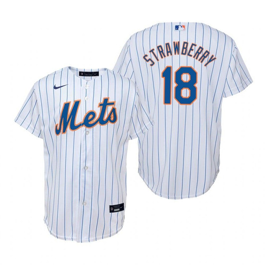 New York Mets #18 Darryl Strawberry 2020 Alternate White Jersey Gift For Mets Fans