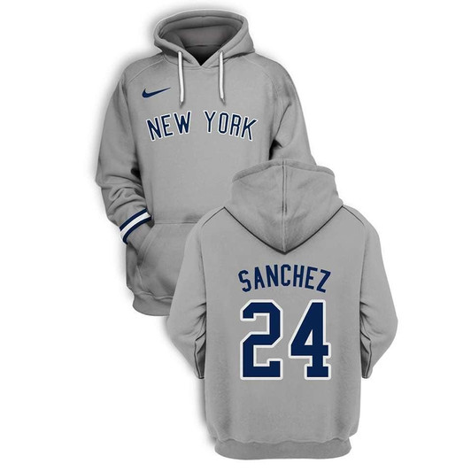 New York Yankees Gary Sánchez #24 Mlb 3D Silver Jersey Style Gift For Yankees Fans Hoodie