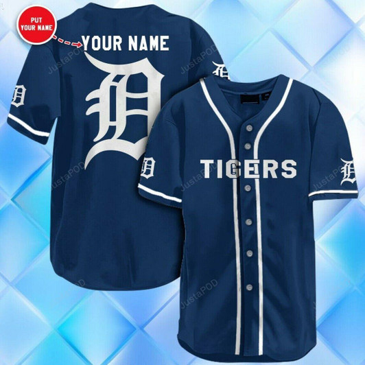 Personalized Custom Name Detroit Tigers All Over Print Baseball Jersey For Fans