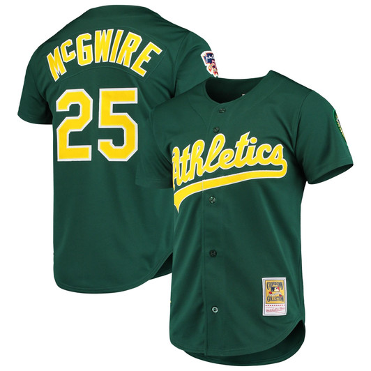 Mark McGwire Oakland Athletics Mitchell & Ness 1997 Cooperstown Collection Jersey - Green