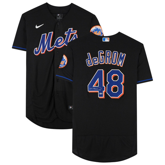 Jacob deGrom New York Mets Fanatics  Autographed Nike Replica Replica  Jersey - Black