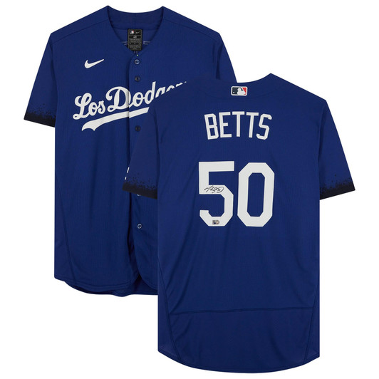 Mookie Betts Los Angeles Dodgers Fanatics  Autographed Nike Replica Replica City Connect  Jersey - Royal