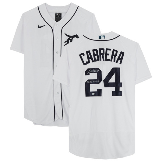 Miguel Cabrera Detroit Tigers Fanatics  Autographed Nike Replica Replica  Jersey with "AL MVP 2012-13" Inscription