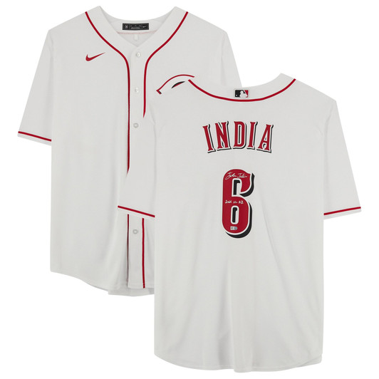 Jonathan India Cincinnati Reds Fanatics  Autographed Nike Replica Replica Replica Replica Jersey with "2021 NL ROY" Inscription - White
