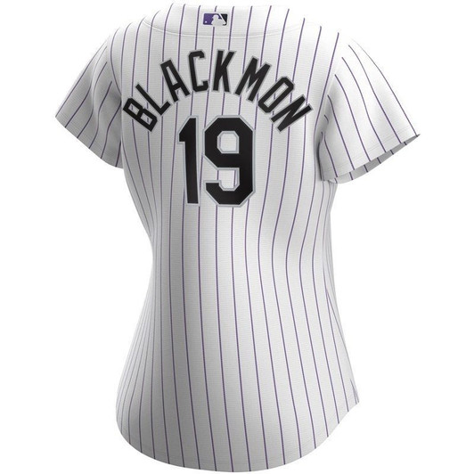 Colorado Rockies Charlie Blackmon19 2021 Mlb Womens White Stripe Lines Jersey Jersey
